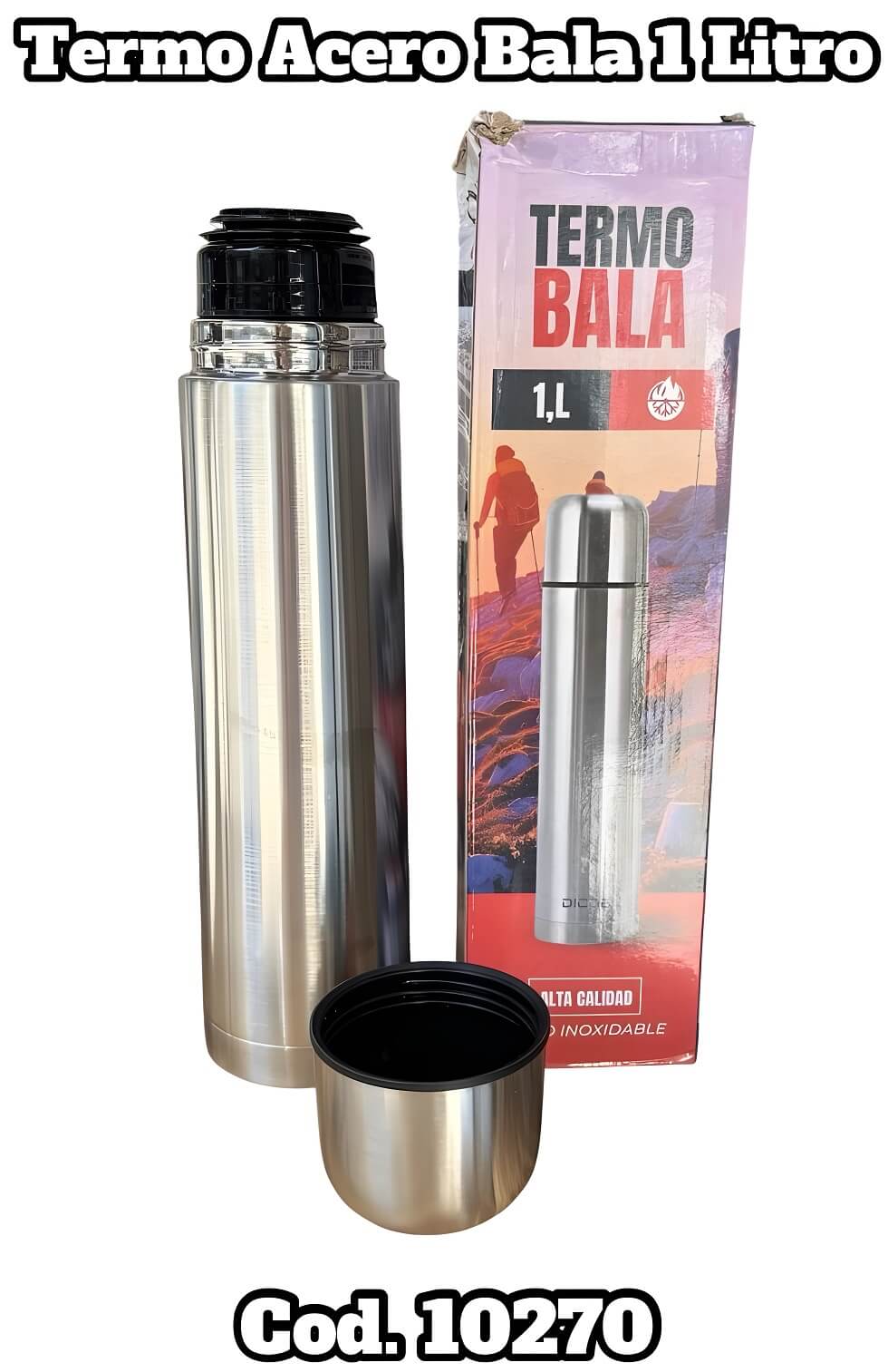 TERMO ACERO 1lt BALA