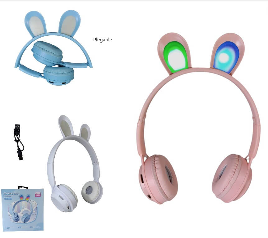 AURICULAR VINCHA BLUETOOTH CONEJO