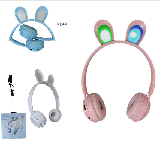 AURICULAR VINCHA BLUETOOTH CONEJO