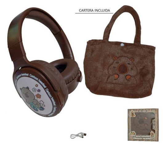 AURICULAR CAPYBARA VINCHA BT/MP3 + CARTERA