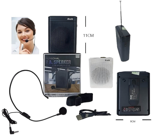 RADIO MEGAFONO CON CABLE C/BT