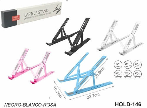 SOPORTE NOTEBOOK Y TABLET AJUSTABLE / COLORES