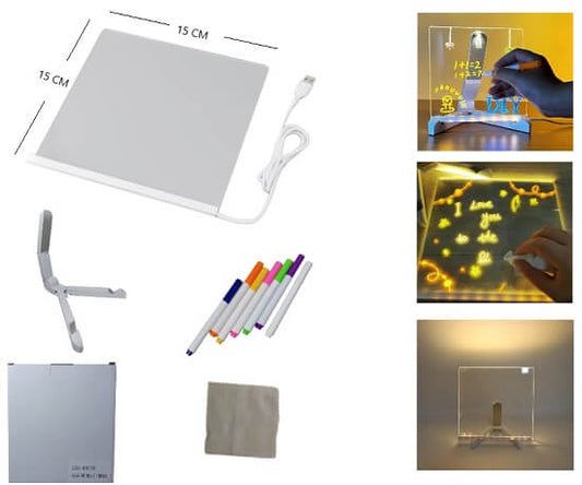 PIZARRA LED MARCADORES 15X15CM