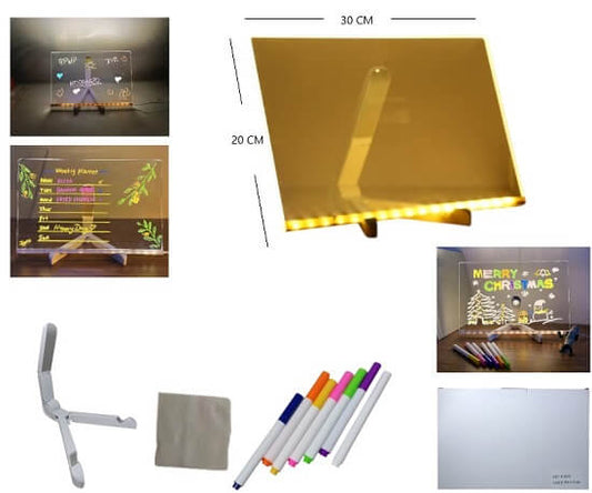 PIZARRA LED MARCADORES 7 COLORES 20X30CM