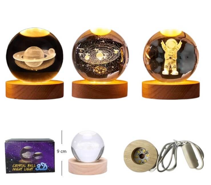 BOLA LED DE CRISTAL 8CM