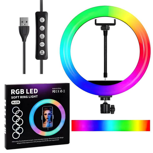ARO 26CM CON LUZ RGB Y BLANCA / 10" PULGADAS