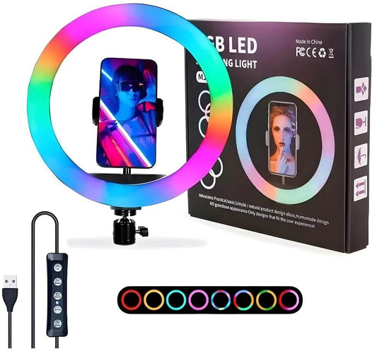 ARO 30CM CON LUZ RGB Y BLANCA