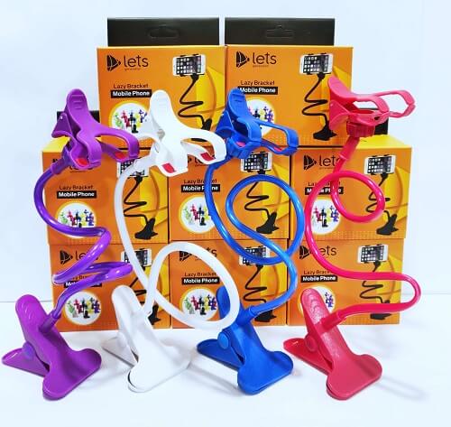 SOPORTE LETS FLEXIBLE PINZA PARA CELULAR / COLORES