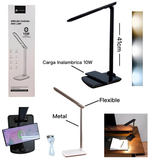 LAMPARA LED TACTIL - CON CARGA INALAMBRICA