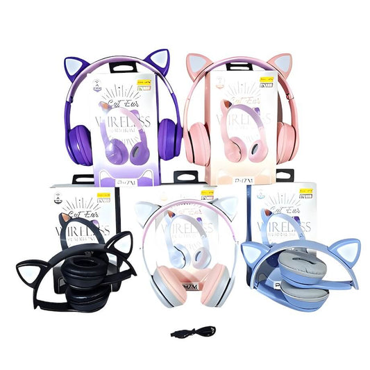 AURICULAR P47M BLUETOOTH GATITO CON LUZ