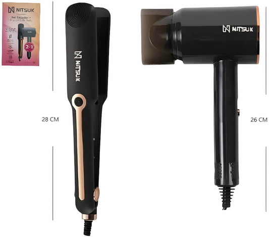 SET DE SECADOR 2400W + PLANCHA DE PELO 45W NITSUK