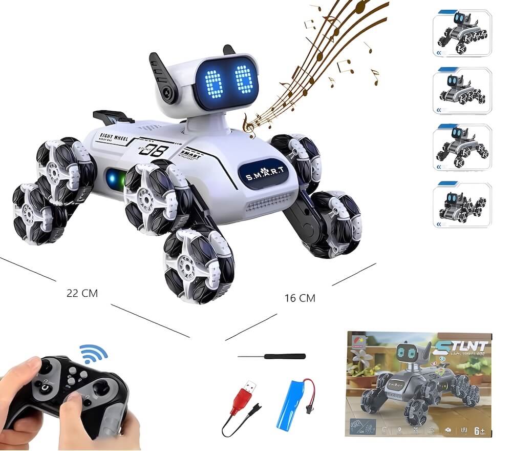 AUTO DE JUEGUETE PERRO ROBOT ACROBATICO C/CONTROL